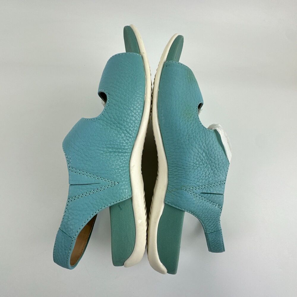 Vionic Albie Sandal Slingback Buckles Teal Blue Leather Comfort Womens 8.5 Wide - Picture 11 of 16